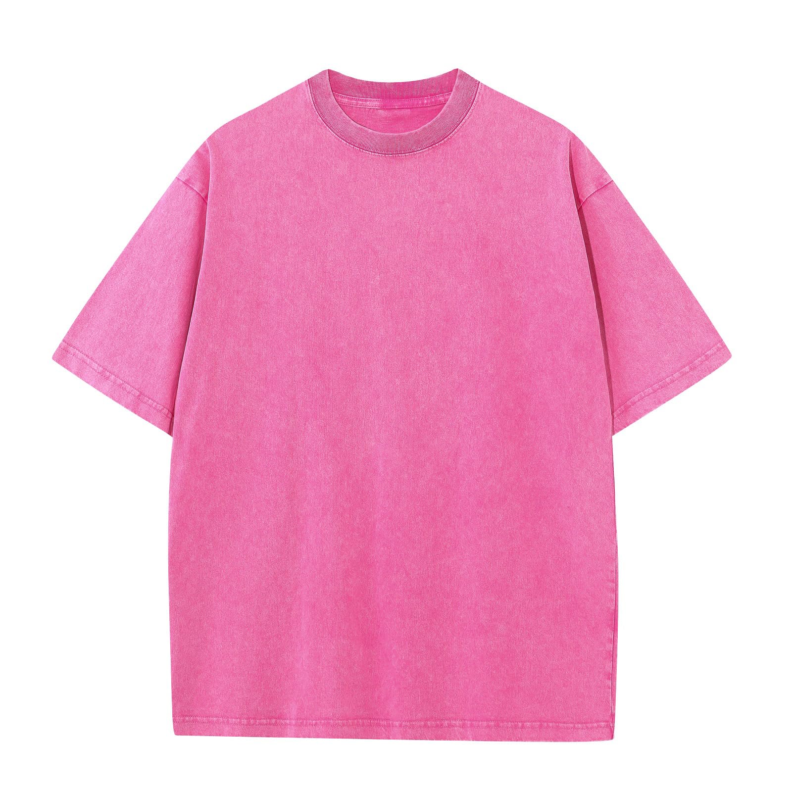 Men's Cotton T-Shirts Oversized Unisex Short Sleeves Casual Loose Wash Solid Basic Tee Tops