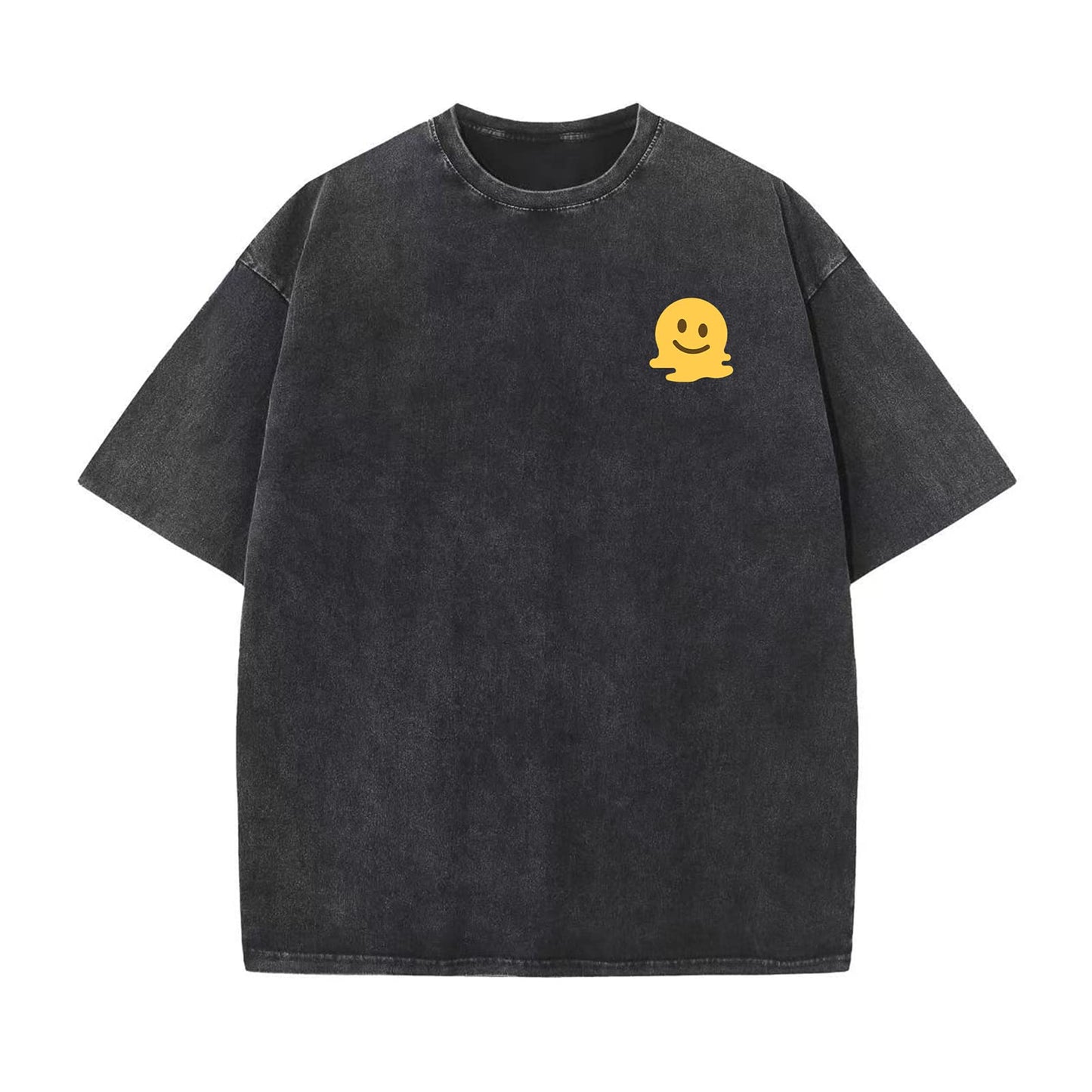 Men's Cotton T-Shirts Oversized Unisex Short Sleeves Casual Loose Wash Solid Basic Tee Tops