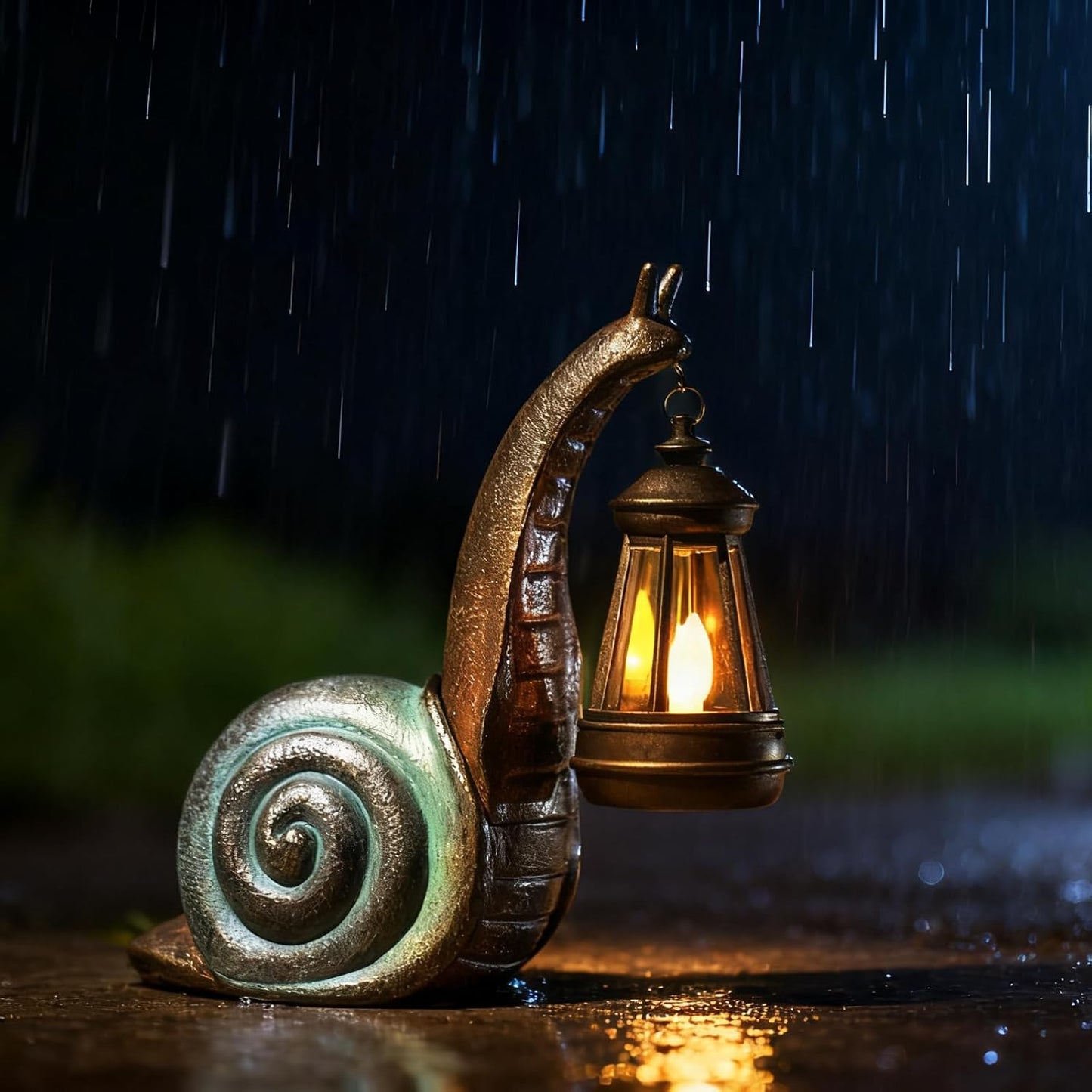Solar Garden Snail Statue,Lawn Decor Statue for Patio, Balcony, Yard Ornament - Mothers Day Gifts for Mom Grandma Women