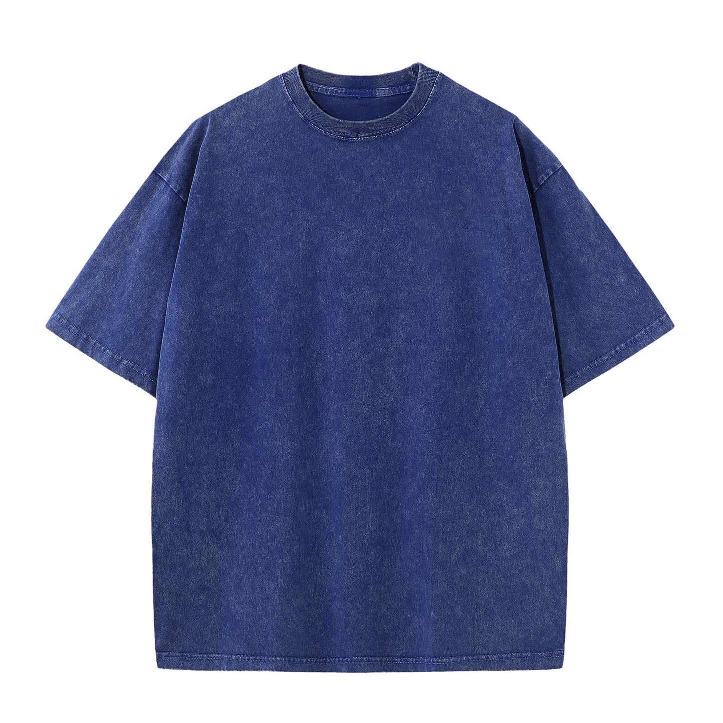 Men's Cotton T-Shirts Oversized Unisex Short Sleeves Casual Loose Wash Solid Basic Tee Tops